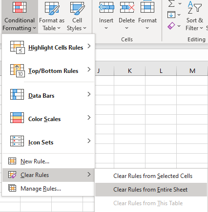 Clearing Formatting